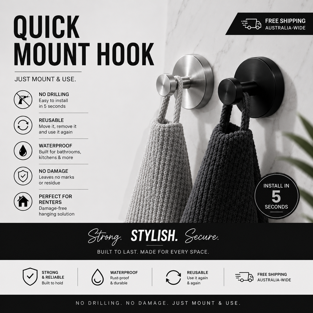 Quick Mount Hook Size: 60x45mm